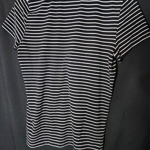 Classic Black and White Striped Women's Top